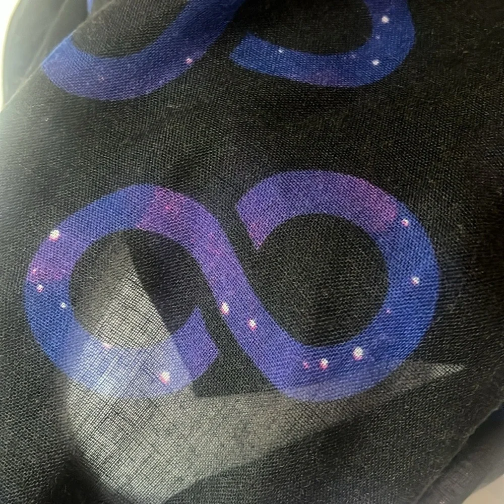 ThinkGeek Infinity Black and Purple Scarf